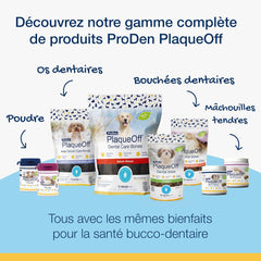 NaturVet ProDen PlaqueOff System Dental Care Bones for Dogs - Dog Breath Freshener & Plaque Remover - Dog Teeth Cleaning for a Healthy Mouth - Turkey Cranberry Flavor