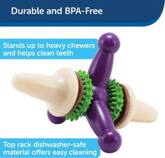 PetSafe Busy Buddy Treat Holding Jack Dog Toy – Strong Chewers - Challenging - Treat Rings Included