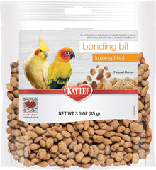 Kaytee Pet Bird Bonding Bits Training Treat for Conures, Cockatiels, Lovebirds, Parakeets, Amazons, African Greys, Ecletus, Pionus, Cockatoos and Macaws, 3 oz