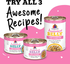 Weruva Awesome Belly Wet Dog Food, Chicken, White Rice & Pumpkin with Papaya (Pack of 8)