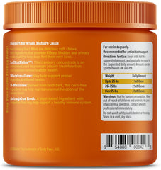 Zesty Paws Cranberry Supplement for Dogs - Bladder Control for Dogs - Urinary Tract Support - Cranberry Chews with D-Mannose, Vitamin B6 & L-Arginine - Immune & Gut Support - Bacon - 90 Count