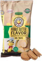 Exclusively Dog Cookies Sandwich Cremes Peanut Butter Flavor Dog Treats for Medium and Large Dogs, Natural and Made in The USA, 8 oz
