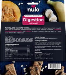 Nulo Functional Granola Bars, Healthy Dog Treats, Oven Baked, Made with Prebiotics and Probiotics, Contains No Added Salt, Sugar, or Molasses, 10 Ounce Bag