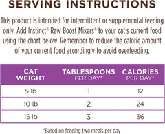 Instinct Raw Boost Mixers Freeze Dried Cat Food Topper, Grain Free - Farm-Raised Rabbit, 6 oz. Bag