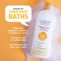 Veterinary Formula Smart Coat Complex Puppy Love Extra Gentle Tearless Shampoo – for Pups Over 6 Weeks – with Fresh Scent, Long-Lasting Clean – Won't Dry Out Delicate Skin