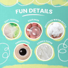 Snugarooz Baby Hootie The Owl Dog Toy Dog Toy with Repair Patch – Soft Plush for Engaging –Crinkle & Squeak – Endless Fun for Small Dogs and Puppies