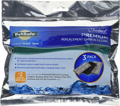 Drinkwell - PetSafe Drinkwell Premium Replacement Carbon Filters, Dog and Cat Water Fountain Filters, 3 Pack