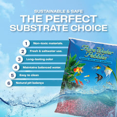 Currant Red Aquarium Gravel - 5 lbs - Non-Toxic, Colorfast, Vibrant Substrate for Aquariums, Terrariums, Ponds & Crafts