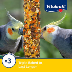 Vitakraft Crunch Sticks Cockatiel Treat - Apple and Honey - Pet Bird Treat Toy