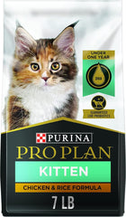 Purina Pro Plan With Probiotics, High Protein Dry Kitten Food, Chicken & Rice Formula