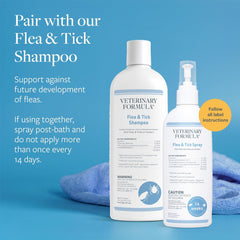 Veterinary Formula Flea and Tick Spray for Dogs – Easy-to-Use Dog Flea Spray, Kills on Contact, Prevents Egg & Larval Development for 14 weeks