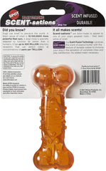 SPOT Play Strong Scent-sations Bone- Scent-Infused, Strong, Durable TPR Rubber, Heavy Duty Dog Toys for Aggressive Chewers
