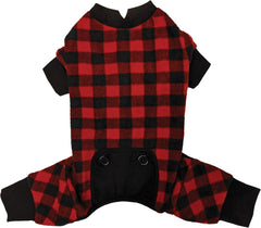 Fashion Pet BUFFALO PLAID PJ'S Dog pajamas RED