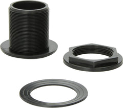 Lifegard Aquatics Standard Threaded Bulkhead Kit for Fish Aquariums – High-Impact Resistant PVC – Includes Bulkhead Fitting, Gasket, Lock Nut – Jet Black