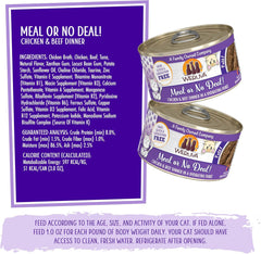 Weruva Classic Cat Paté, Meal or No Deal! with Chicken & Beef