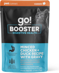 Go! Solutions Booster Digestive Health, Grain-Free Wet Cat Food Topper , 2.5 oz Pouch