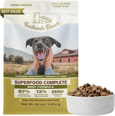 Superfood Complete, Adult Dog Food, Air-Dried, High Protein, Zero Fillers, Superfood Nutrition by Katherine Heigl (Beef Formula)