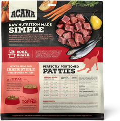ACANA Freeze Dried Dog Food Meal & Topper, Grain Free High Protein Farm-Raised Beef Recipe