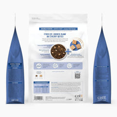 Catit Recipes Double Fusion Skin & Coat Cat Food – Ocean Fish Recipe, High-Protein, Freeze-Dried Raw Toppings, Omega-Rich for Healthy Skin & Fur, No by-Products, Minimally Processed