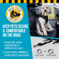 Sherpa Crash-Tested Multipurpose Seatbelt Dog Harness - Black, Small