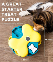 Nina Ottosson Dog Tornado Treat Puzzle Dog Toy, Level 2 Intermediate, Blue