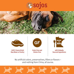 Sojos Natural Pet Food Simply Lamb Dog Treats, 4 Ounces Each, 100 Percent Raw Freeze-Dried Meat