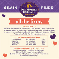 Old Mother Hubbard Wellness All the Fixins Dog Biscuits, Natural, Training Treats, Turkey & Sweet Potato Flavor, Mini Size (16 Ounce Bag)