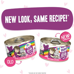 Weruva B.F.F. OMG - Best Feline Friend Oh My Gravy!, Tuna & Beef Belly Rubs with Tuna & Beef