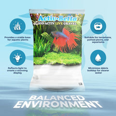 White Aquarium Gravel - 1 lb - Natural Freshwater Substrate with Beneficial Elements - Instant Cycling, Easy Maintenance