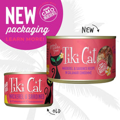 Tiki Cat Grill, Mackerel & Sardines, High-Protein and 100% Non-GMO Ingredients, Wet Whole Foods Cat Food for All Life Stages
