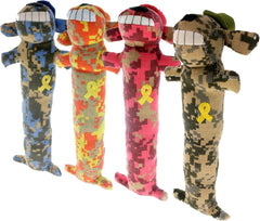 Loofa Dog Support Our Troops 18" Plush Dog Toy 1 ea