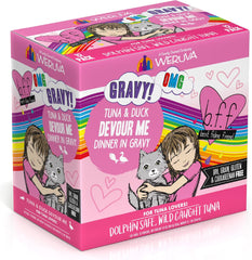 Weruva B.F.F. OMG - Best Feline Friend Oh My Gravy!, Tuna & Duck Devour Me with Tuna & Duck in Gravy Cat Food