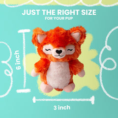 Snugarooz Foxy Panda with Repair Patch - Plush Red Panda Dog Toy with Squeaker & Crinkle - Heart-Shaped Nose - Soft & Sustainable Fun for Dogs