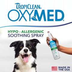 TropiClean OxyMed Hypoallergenic Hot Spot Treatment for Dogs, Dog Allergy Relief Spray,