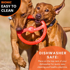 BIONIC Toss-N-Tug Dog Toy - High-Visibility Ultimate Multi-Action Dog Toy