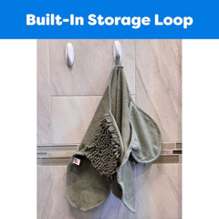 SPOT Clean Paws Chenille Microfiber Dog Towel, Super Absorbent with Corner Hand Pockets, Dries Wet Paws & Body Fast, Machine Washable