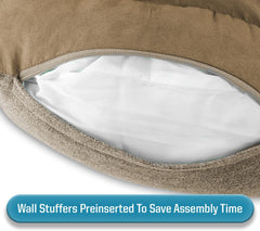 Arlee Memory Foam Pet Bed, Sofa Couch Style, Small/Medium, Comfortable Cuddler with Extra Support, Durable Fabric, and Premium Memory Foam for Dogs and Cats, Good for Living Room, Bedroom, Walnut Tan