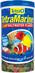 TetraMarine Large Saltwater Flakes, Nutritionally Balanced Fish Food for Saltwater Fish, 5.65 oz