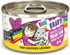 Weruva B.F.F. OMG - Best Feline Friend Oh My Gravy!, Chicken & Duck Dream Team with Chicken & Duck in Gravy