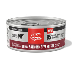 ORIJEN Tuna, Salmon and Beef Entree Adult Wet Cat Food, WholePrey Ingredients