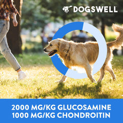 Dogswell Jerky Hip and Joint Dog Treats Grain Free Made in USA Only, Glucosamine and Chondroitin, Chicken