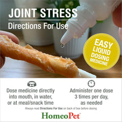 HomeoPet Joint Stress, Joint Support for Dogs and Cats, Liquid Pet Meds to Support Healthy Joint Movement, 15 Milliliters