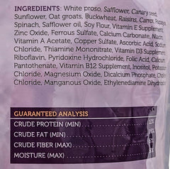 Cockatiel Bird Food (with Sunflower Seeds) - Seed Mix for Cockatiels