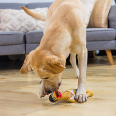 Outward Hound by Charming Pet Squawkers Earl Latex Squeaky Rubber Chicken Dog Toy, Funny Interactive Holiday Toy for Dogs, Large Size