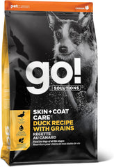 Go! Solutions Skin + Coat Care, Dry Dog Food, Duck Recipe with Grains