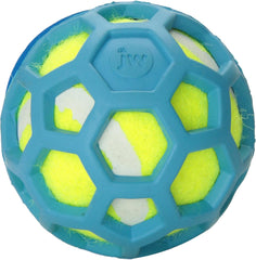 JW Pet Proten Hol-ee Roller Dog Chew Puzzle Tennis Ball With Assorted Colors