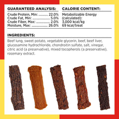 BIXBI Hip & Joint Support Beef Liver Jerky Dog Treats - USA Made Grain Free Dog Treats - Glucosamine, Chondroitin for Dogs - High in Protein, Antioxidant Rich, Whole Food Nutrition, No Fillers