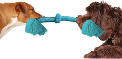 Playology Dri Tech Rope Dog Chew Toy , All-Natural Peanut Butter Scented