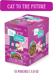 Weruva Cats in The Kitchen Slide N' Serve Grain-Free Natural Wet Pate Cat Food Pouches, Cat to The Future