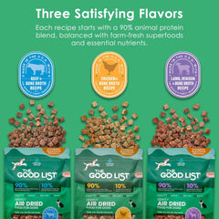 Farmland Traditions The Good List Air-Dried Dog Food, Premium Beef & Bone Broth for Dogs, Protein Rich & Grain-Free Nutrition